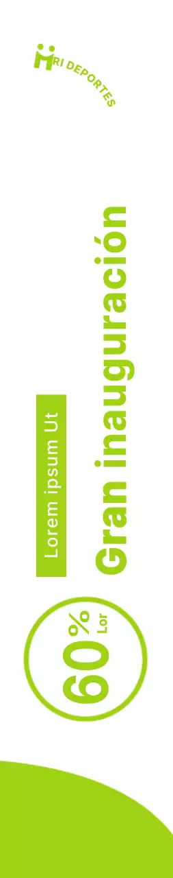 Un concepto limpio en blanco y verde lima para anunciar y promocionar eventos de venta libre de ropa deportiva.