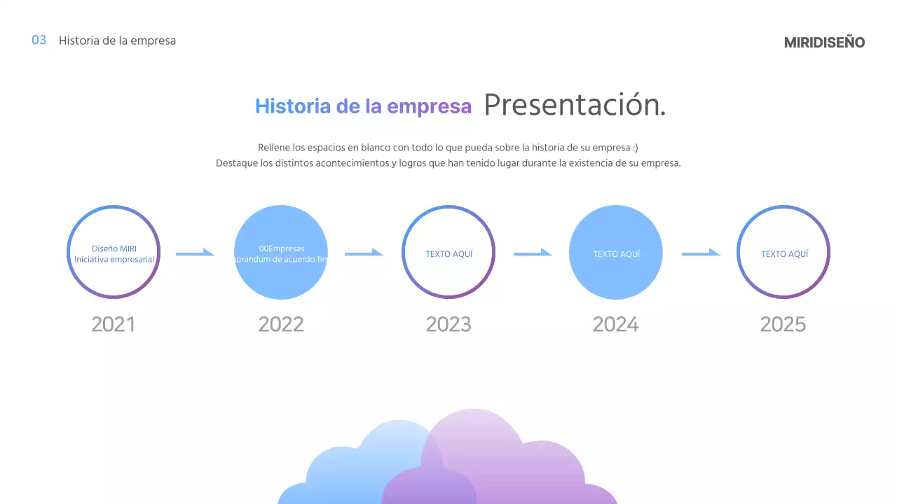 Plantilla IR Gradiente Azul Claro