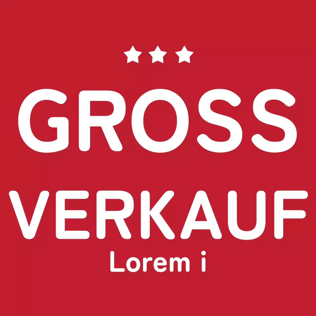 Ein auffälliges rotes Verkaufsetikett