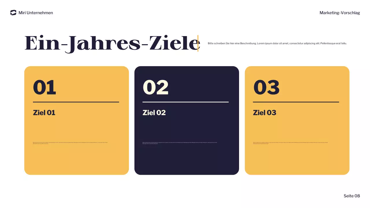 navy modern marketing document