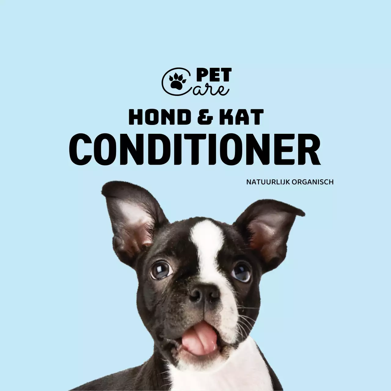 lichtblauw logo foto eenvoudig huisdieretiket