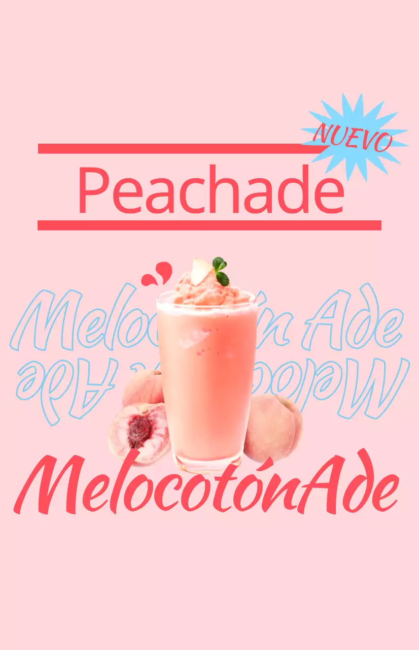 Promocione el menú de su cafetería con coloridas imágenes ilustradas de bebidas y texto