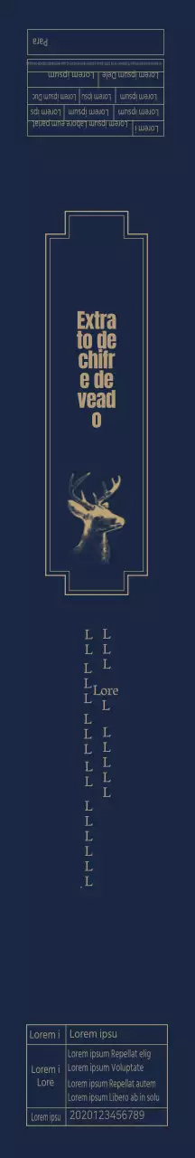 Essência de chifre ilustrada de luxo da Marinha