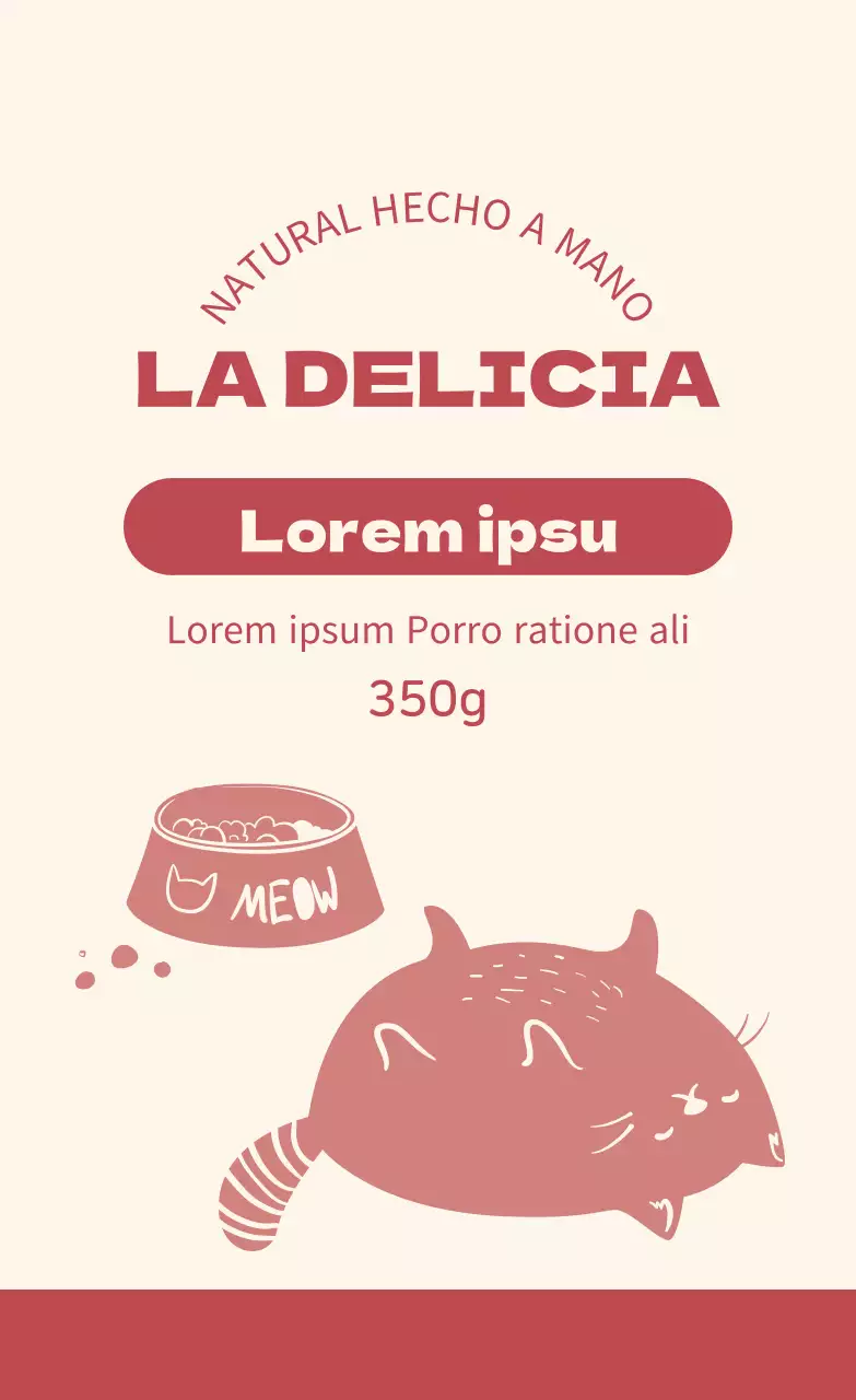 Etiquetas rojas ilustradas para dulces caseros