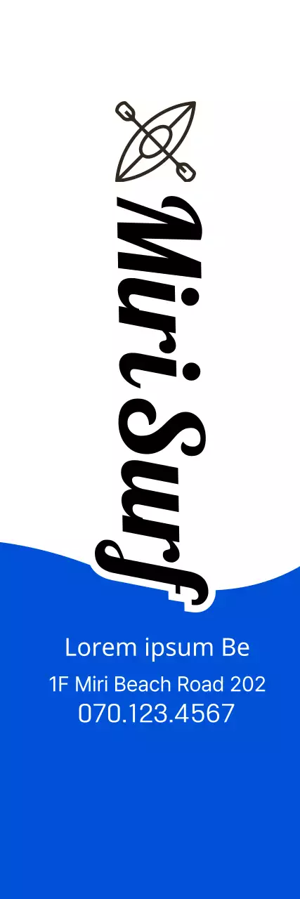 Concept simple en bleu marine et noir pour l'information et la promotion du surf