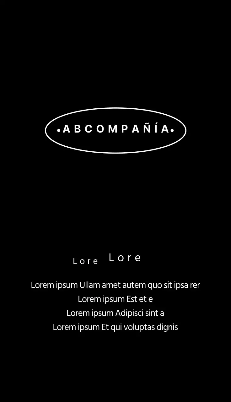 Pulcra empresa ovalada en blanco y negro