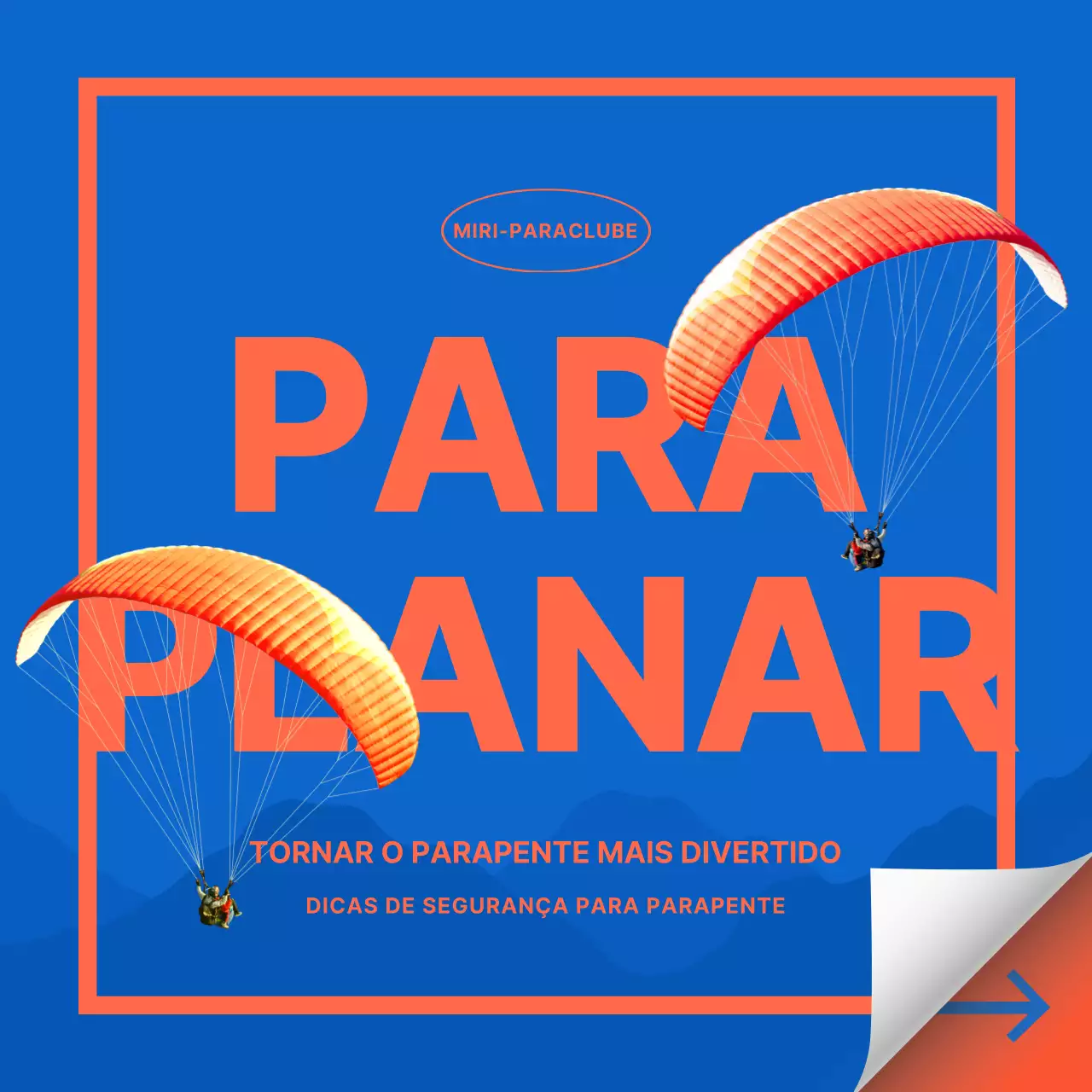 Como fazer tipografia de parapente em azul e vermelho
