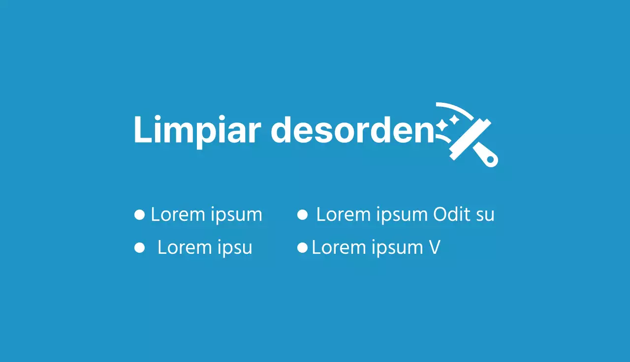 Simpático servicio de limpieza con ilustración azul