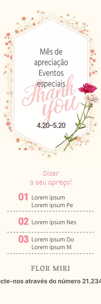 Faixa de evento em marfim