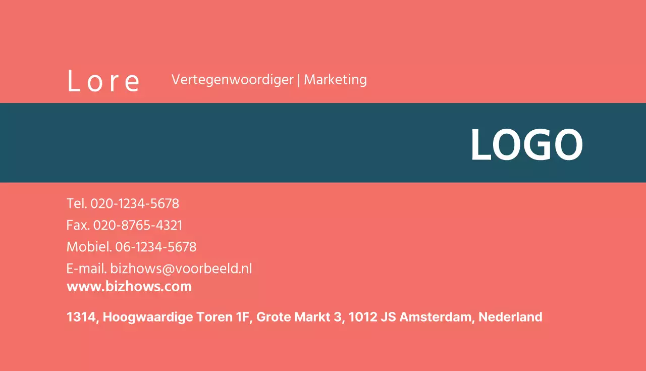 Zakelijke visitekaartjes