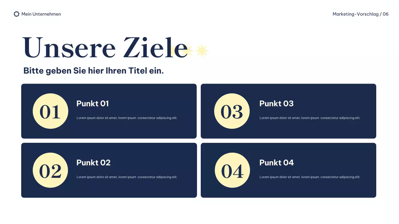 navy modern marketing proposal document