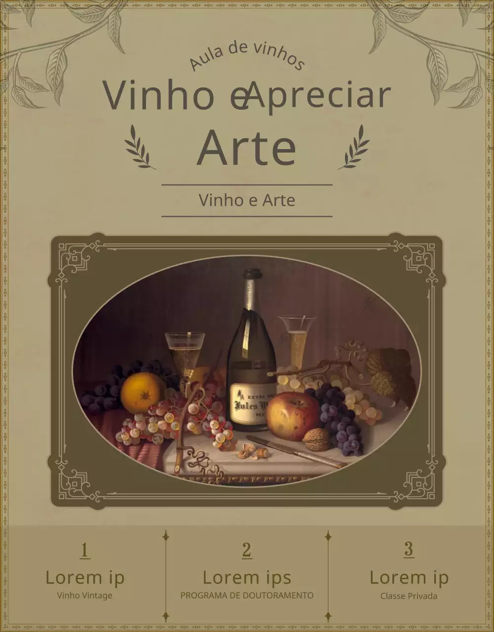 Um guia para aulas de bege, vinho de inspiração vintage e arte