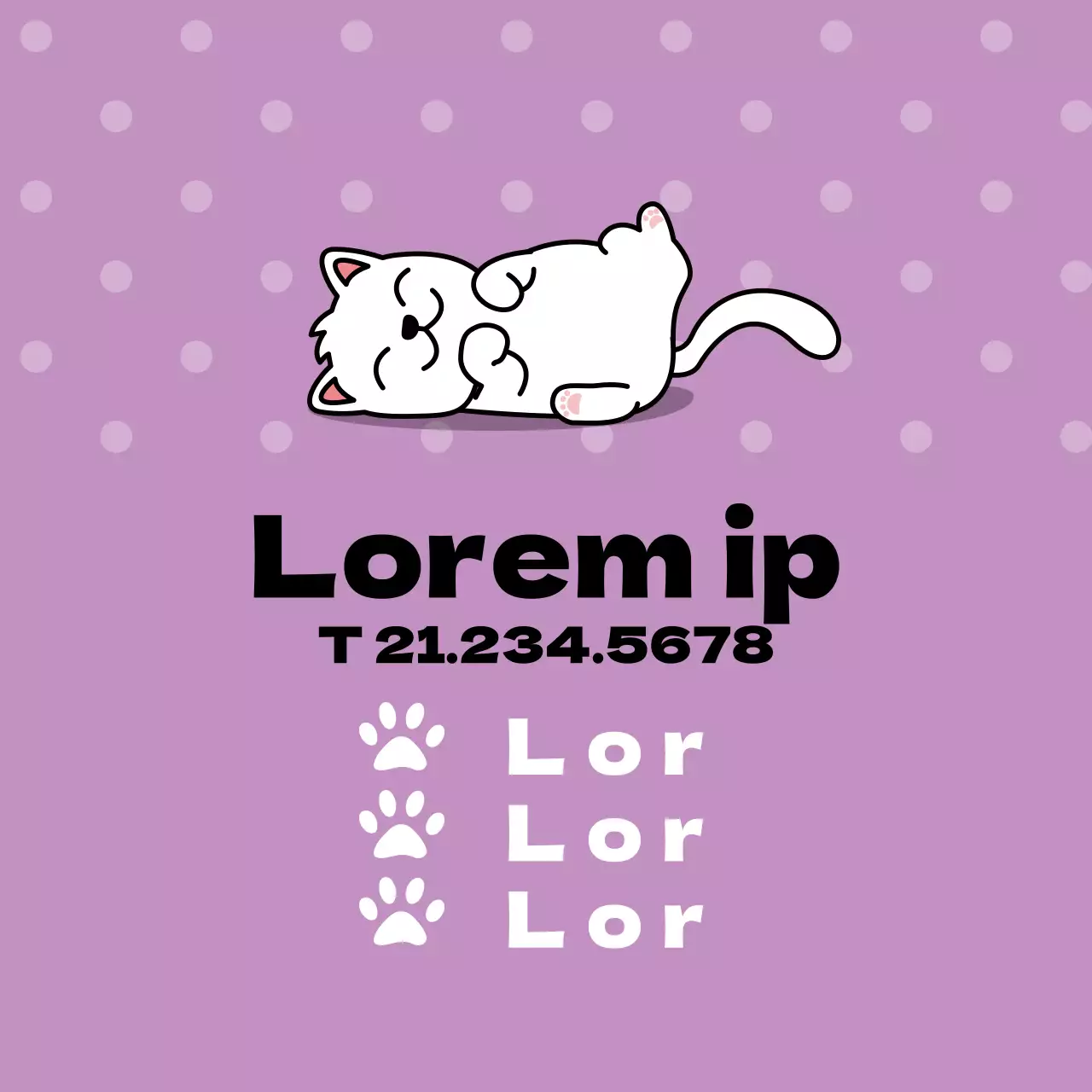 Ilustração de carácter roxo de uma clínica veterinária