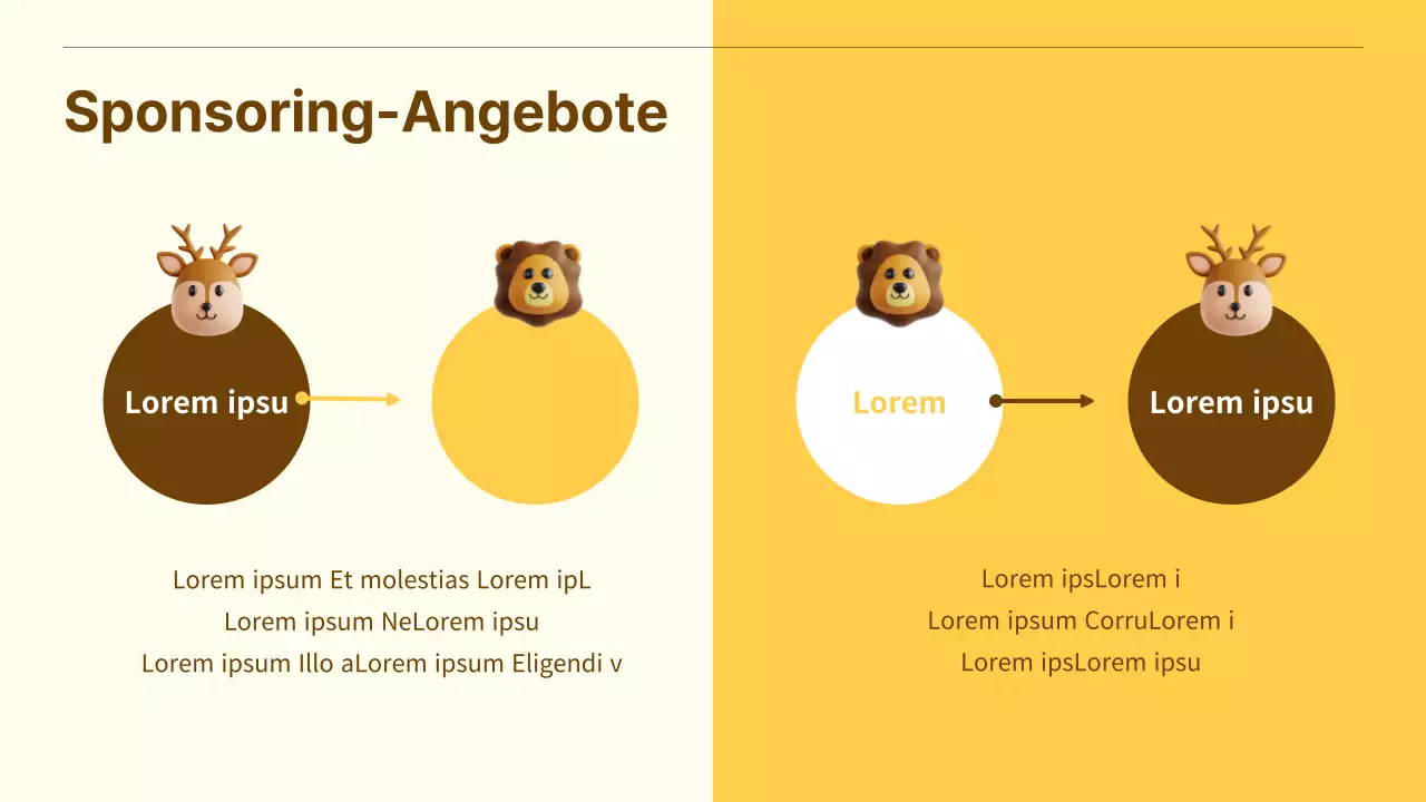 Ein schöner gelber Vorschlag für ein Unternehmenssponsoring