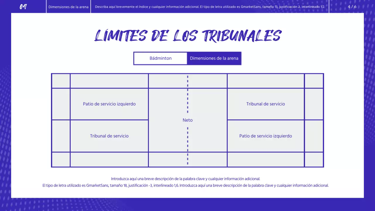 Bádminton azul y blanco Evaluación del rendimiento físico Lección guiada