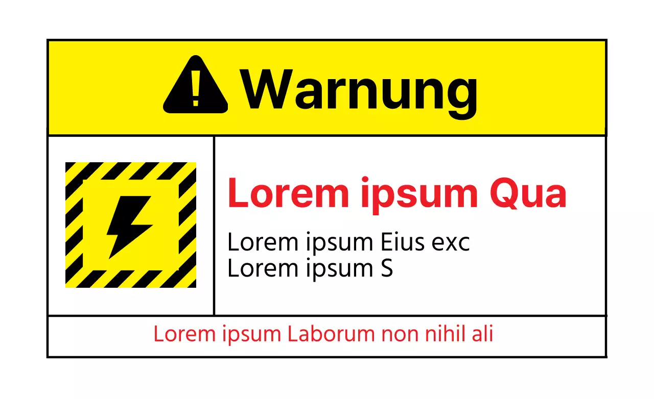 Weiß Gelb Warnung vor elektrischem Schlag
