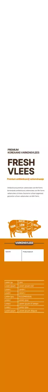 sinaasappel eenvoudig icoon varkenshaas