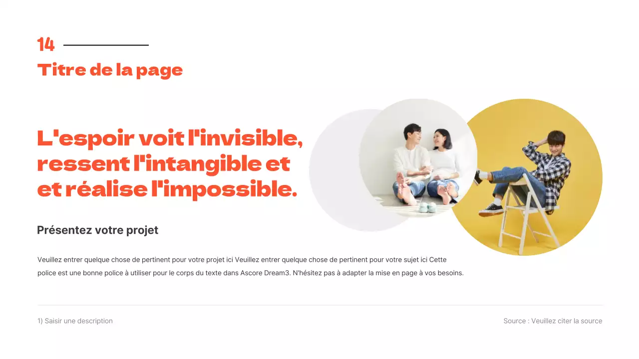 Des présentations propres