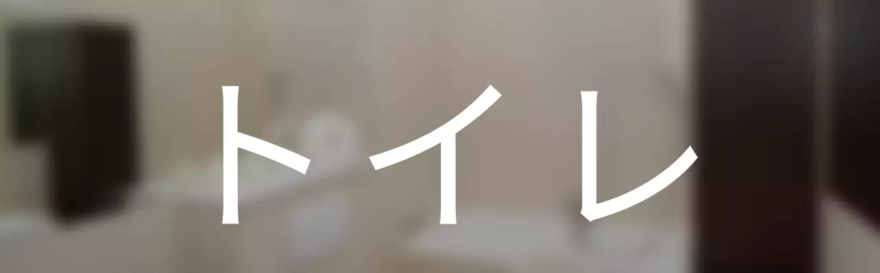 シンプルなスタイルのトイレのテキスト案内