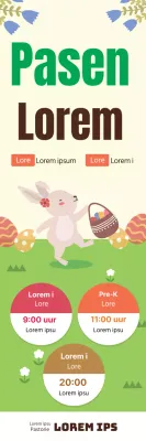 Groene Illustratie Schattige Kerk Pasen Promotie