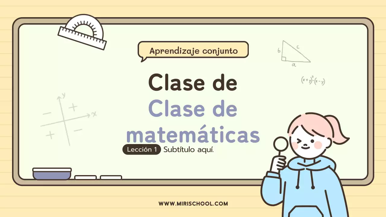 Simpáticas ilustraciones en tonos pastel con tema de pizarra para el aula