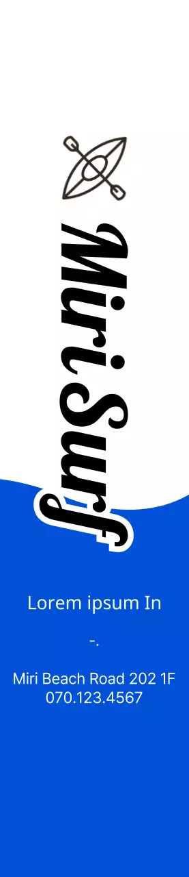 Concept simple en bleu marine et noir pour l'information et la promotion du surf