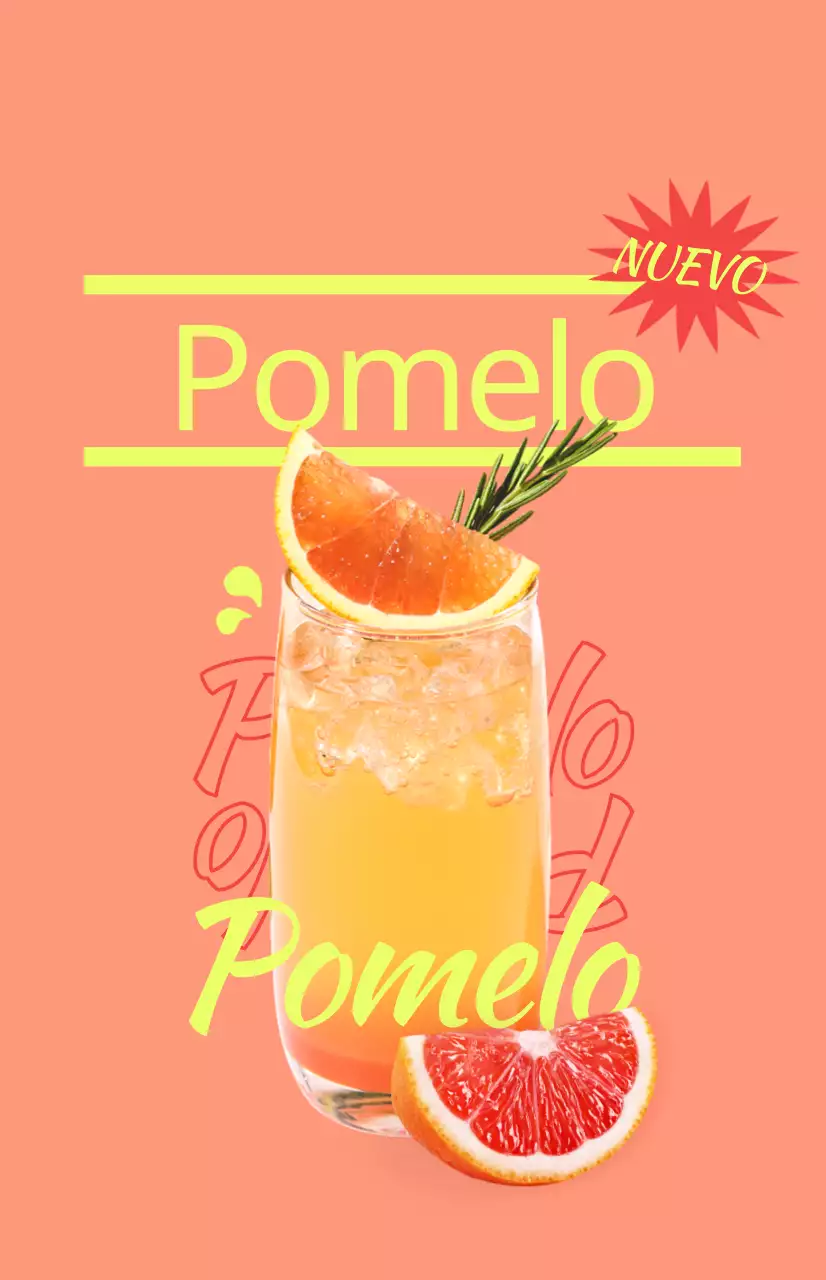 Promocione el menú de su cafetería con coloridas imágenes ilustradas de bebidas y texto