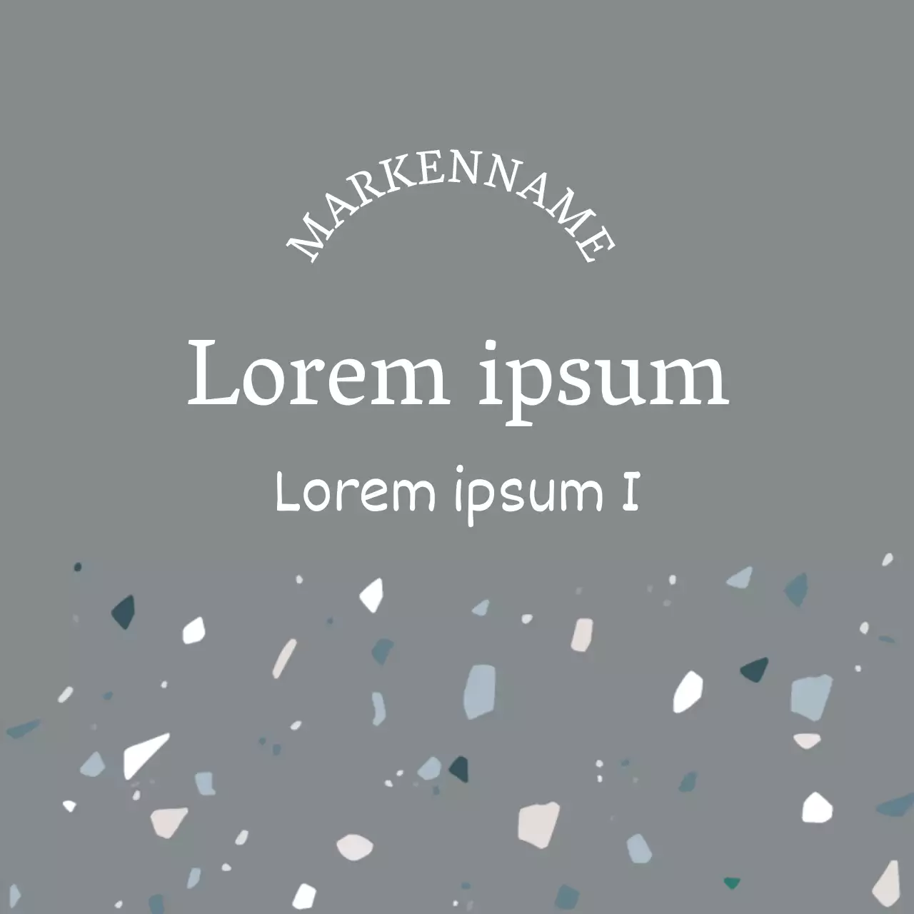 Latte mit grauem Kieselsteinmuster