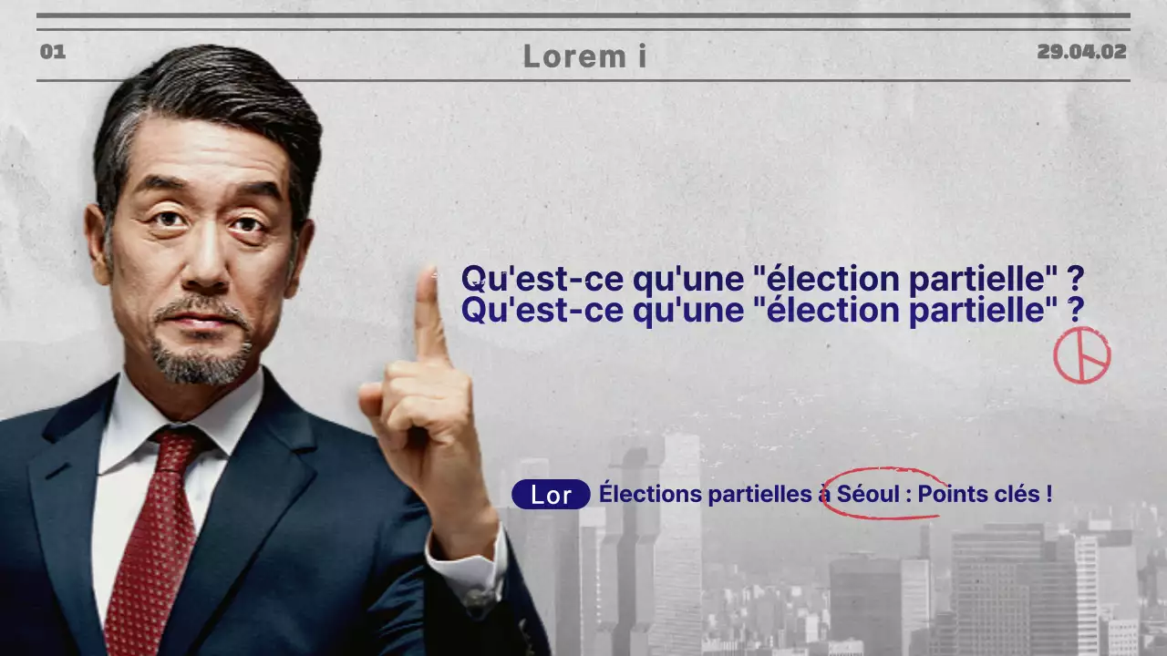 Papier d'information bleu marine et gris concept d'élection partielle