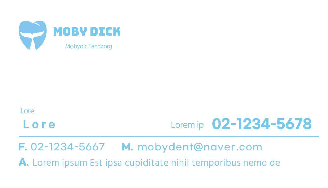 Blauw logo schoon tandheelkundig bedrijf