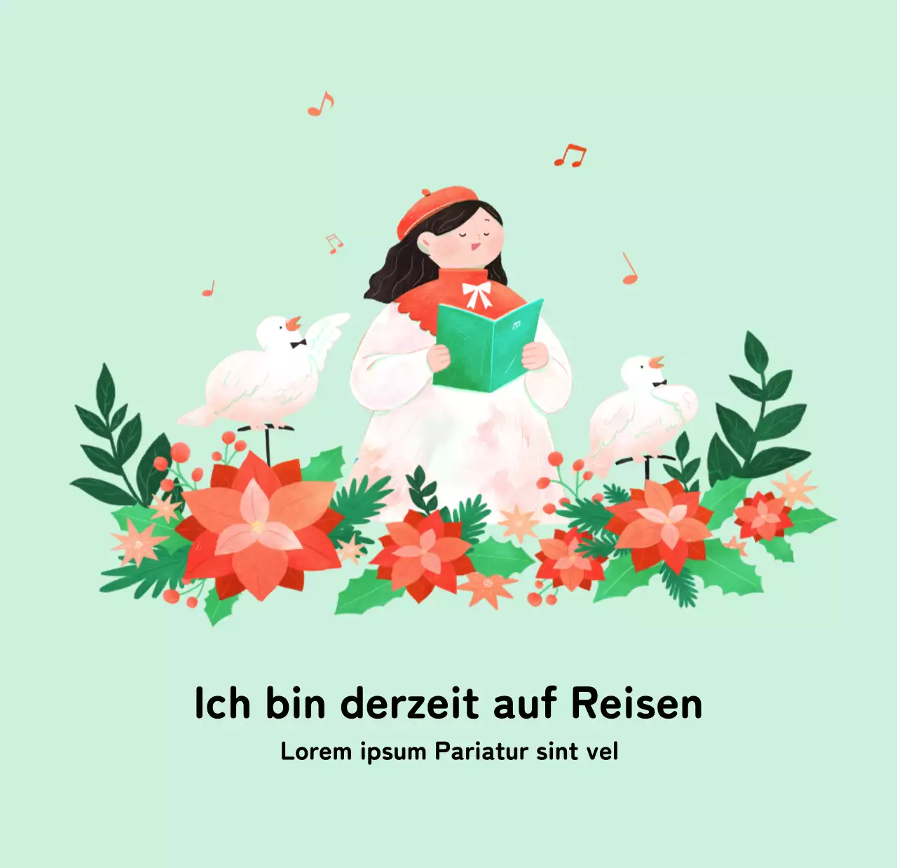 Ein warmer, illustrierter Kalender für das neue Jahr