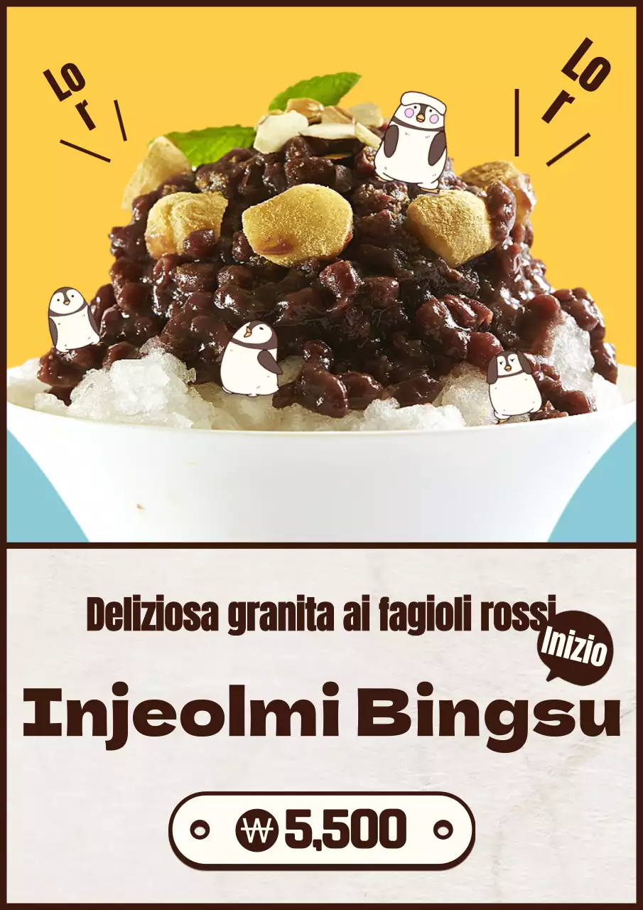Nuovo menu per la granita