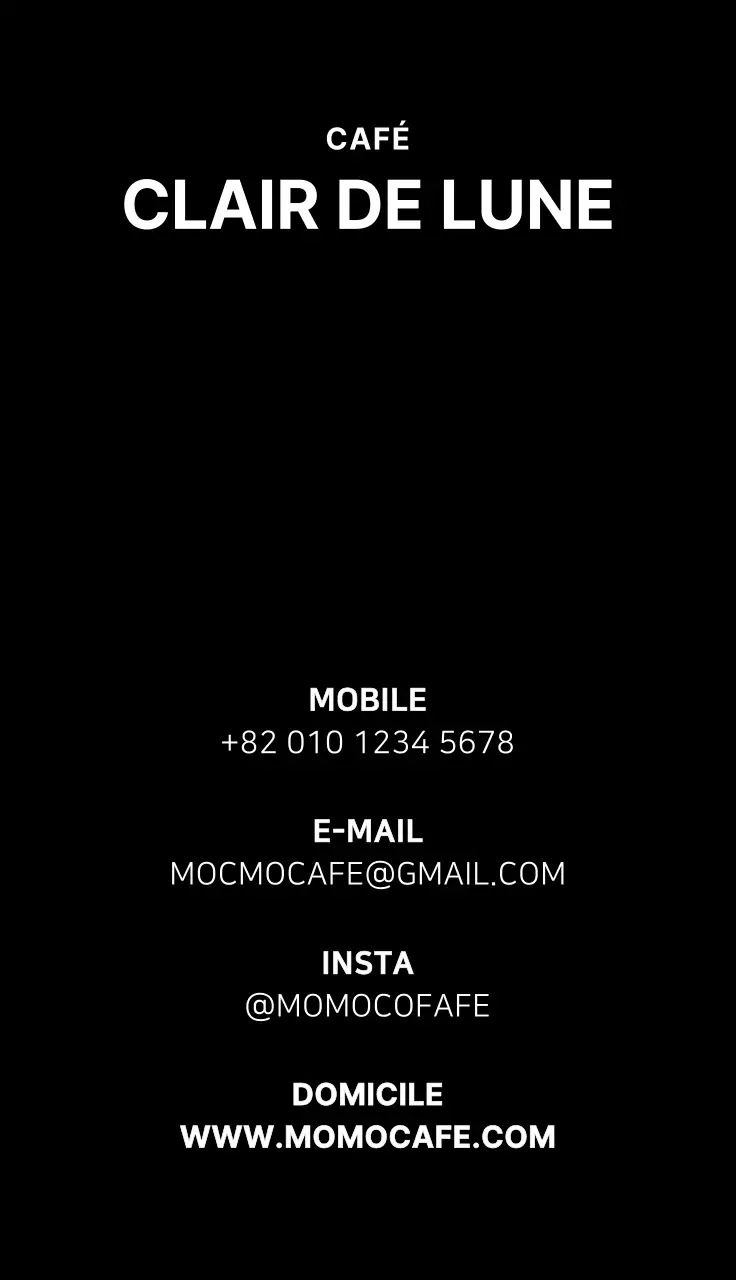 Illustration de café Illustration de café simple Carte de visite pour un café