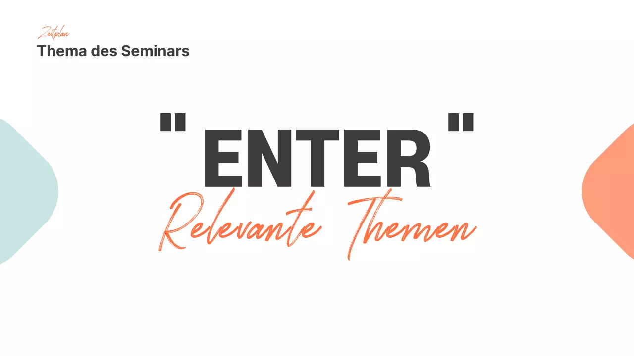 Präsentationen für Seminare