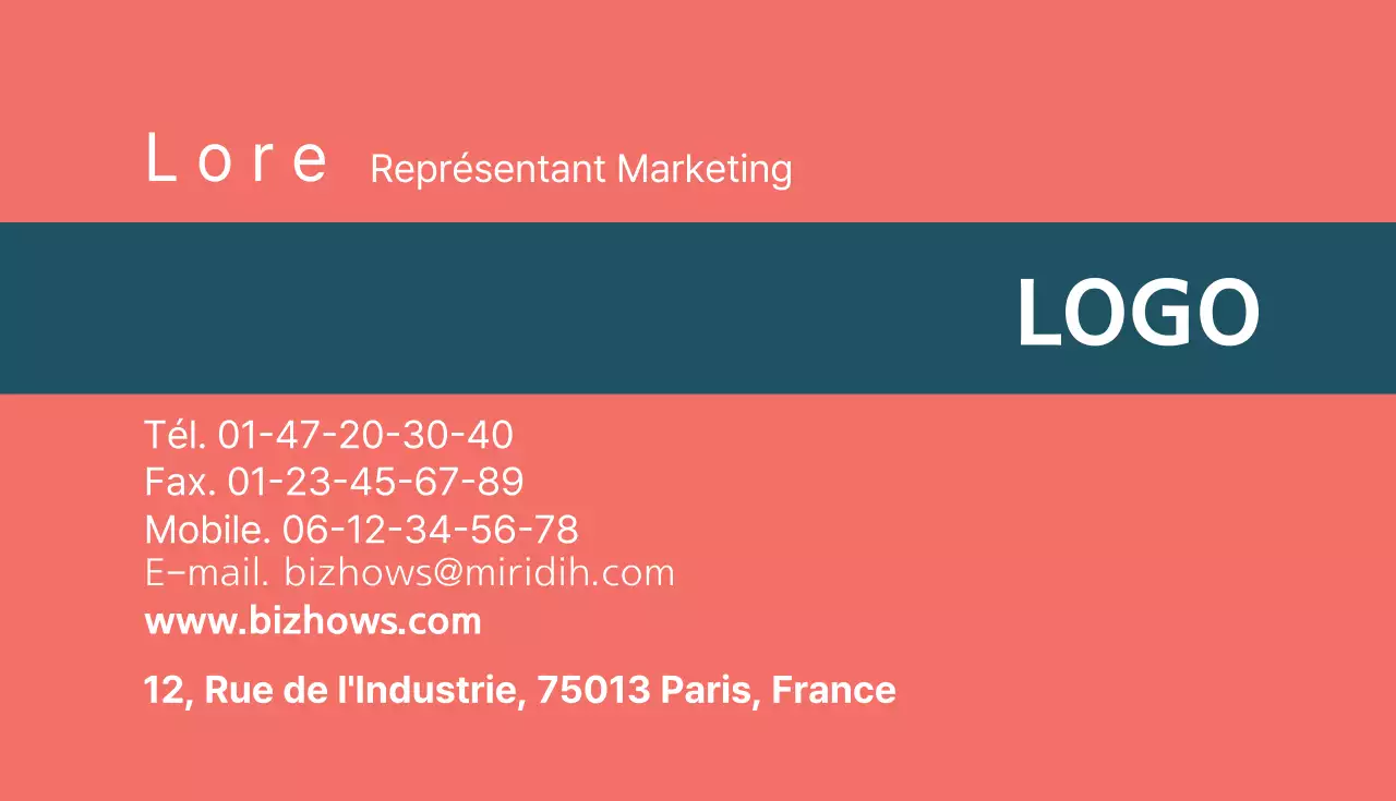 Cartes de visite d'entreprise