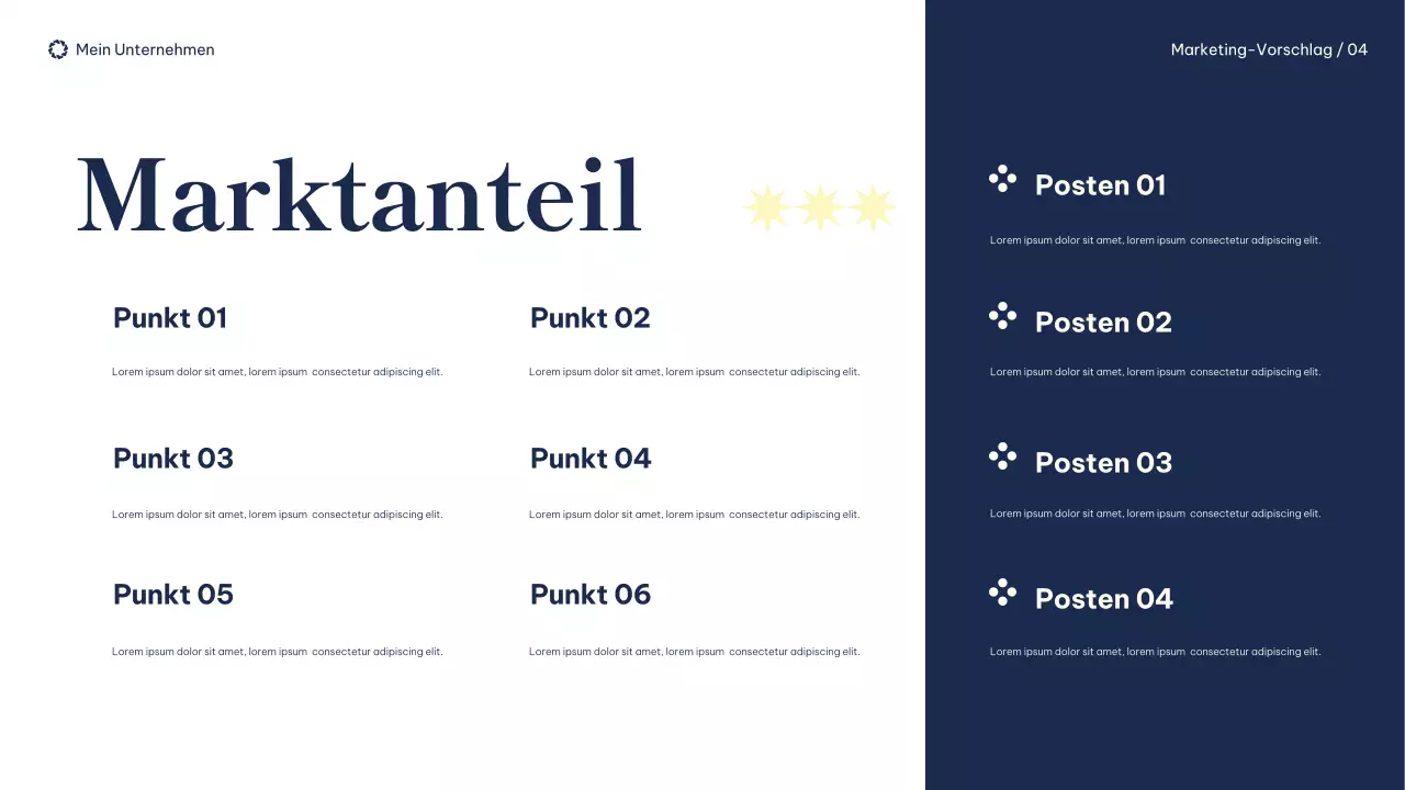 navy modern marketing proposal document