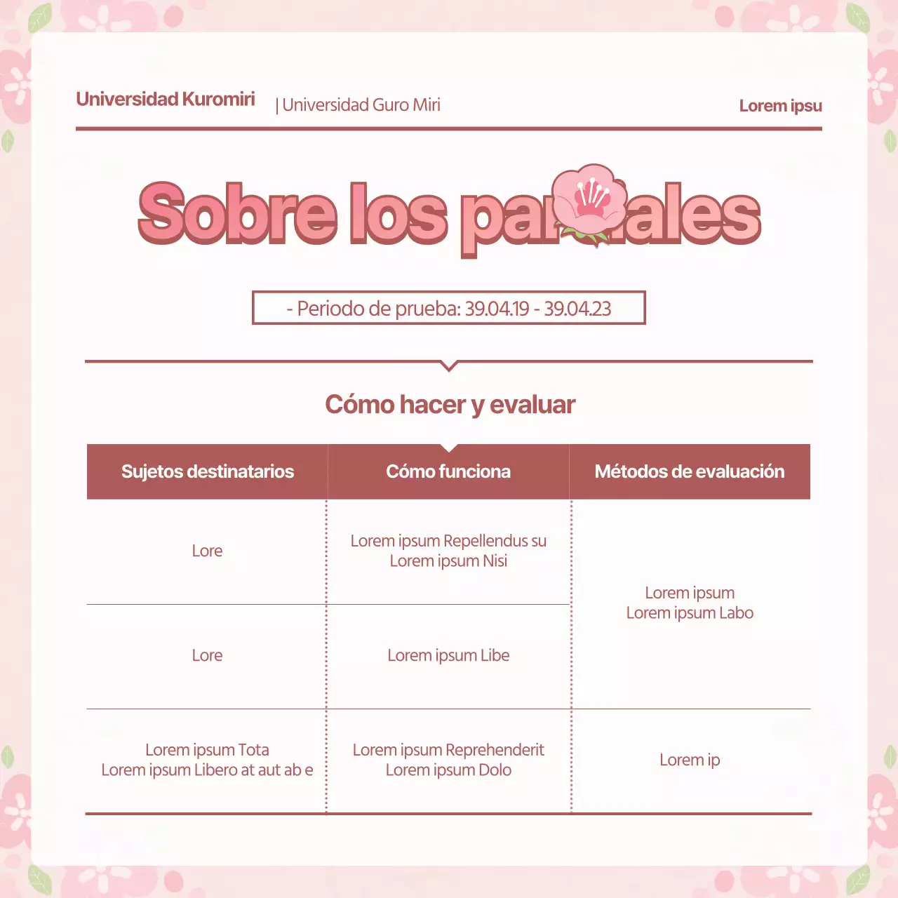 Guía de conceptos de la primavera rosa