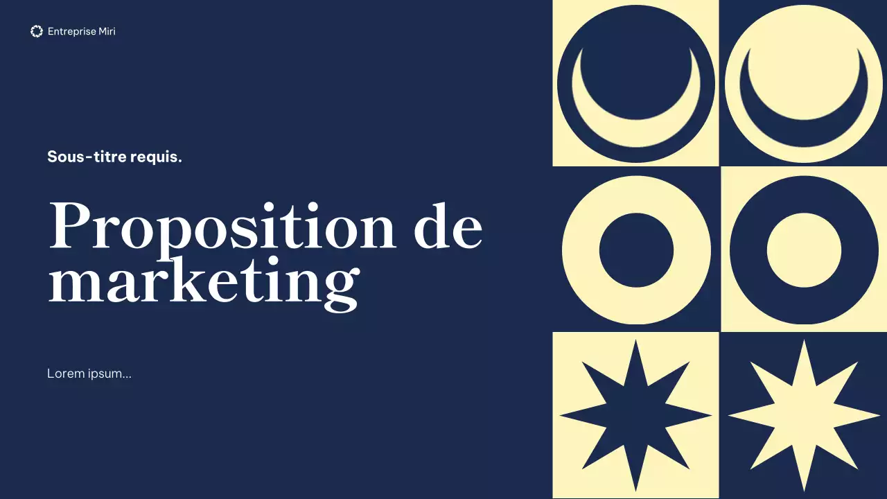 document de proposition de marketing moderne de la marine