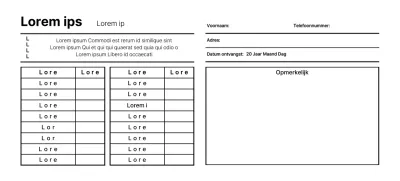 Schoon, stijlvol sjabloon voor wasbonnen