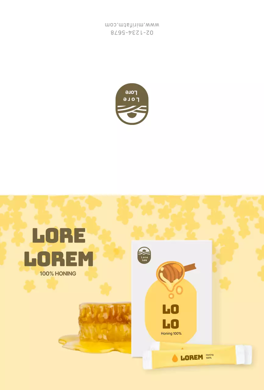 Gele honingstick product ansichtkaart