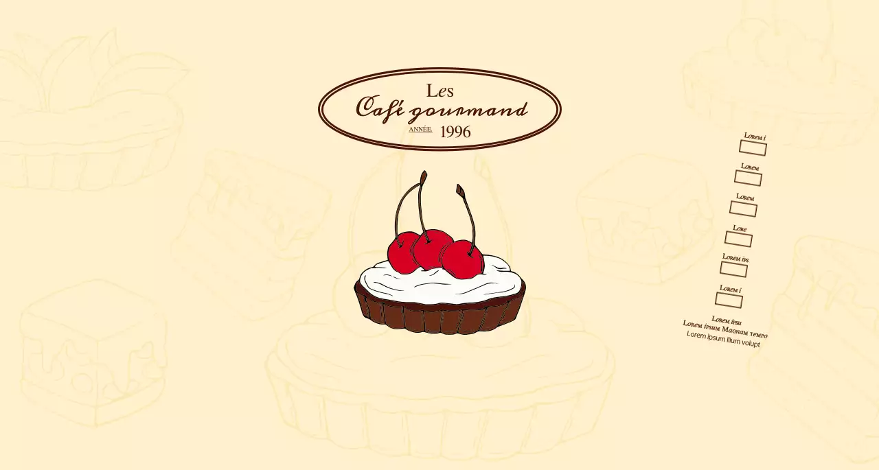 Promouvoir et informer les cafés à l'aide d'un logo émouvant en brun rougeâtre et jaune pâle