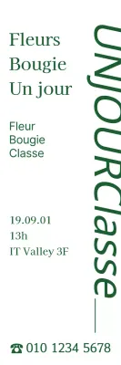 Bannière verticale de la classe d'un jour