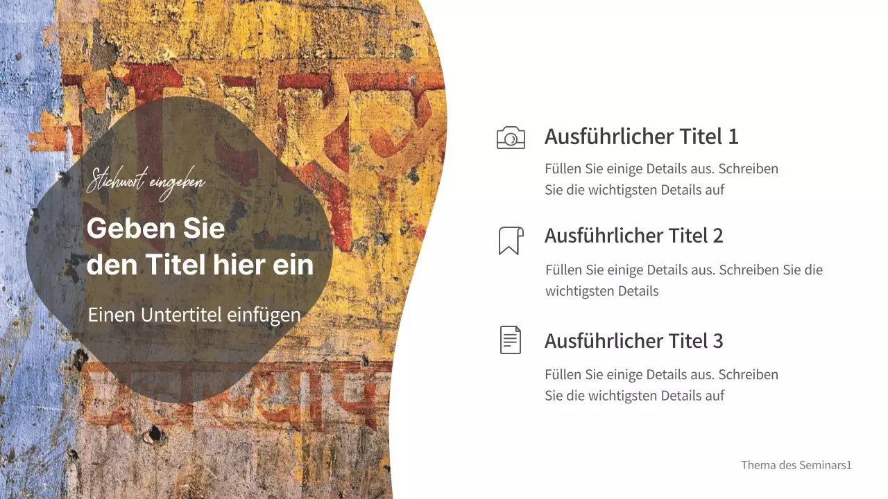 Präsentationen für Seminare