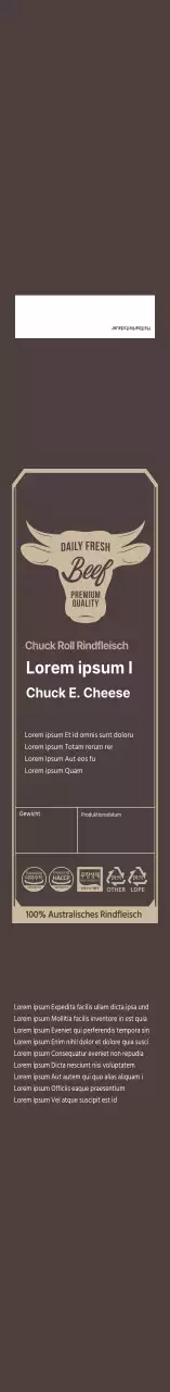 Solide Kupfer einfachen Rahmen Chuck Eye Roll Fleisch Verpackung