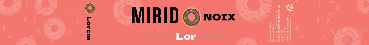 Illustration rose de l'emballage d'un beignet