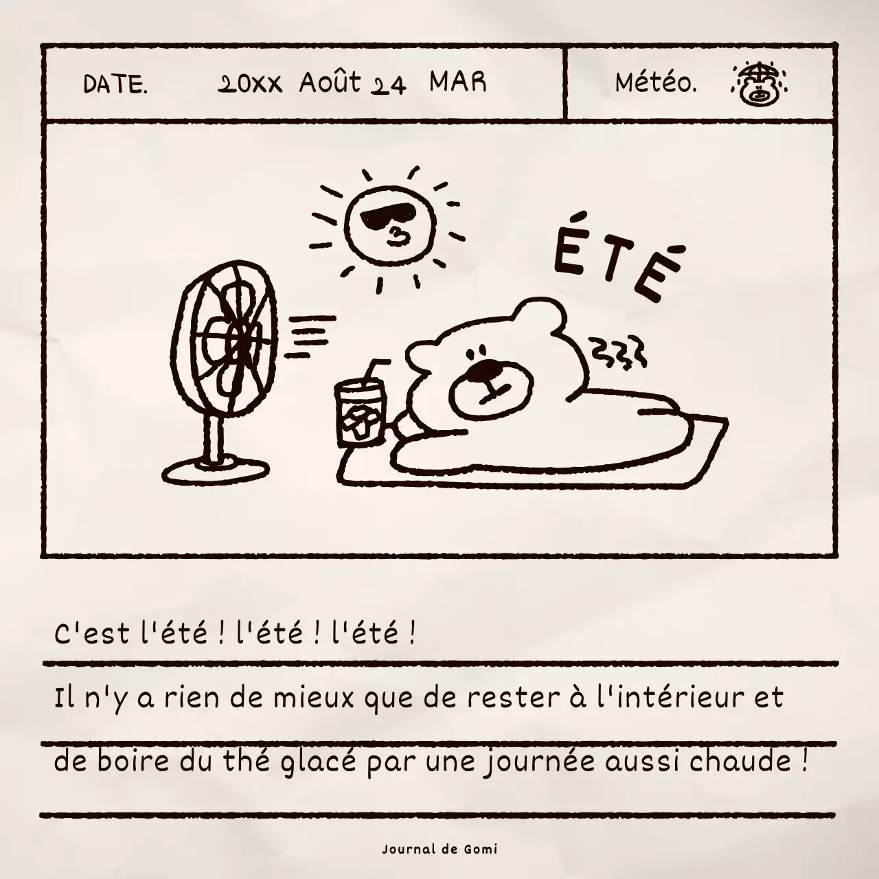 Illustration d'un ours brun mignon paquet d'agenda