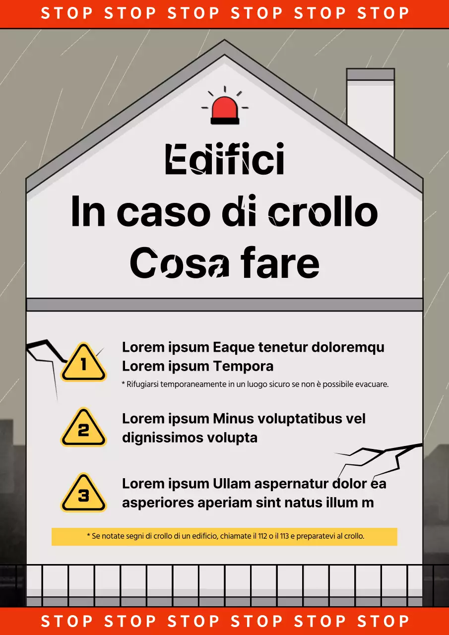 Suggerimenti per affrontare il crollo di un disastro con lo sfondo di un'illustrazione di una casa