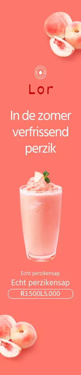 Eenvoudige stijl in roze en wit om het zomermenu te promoten