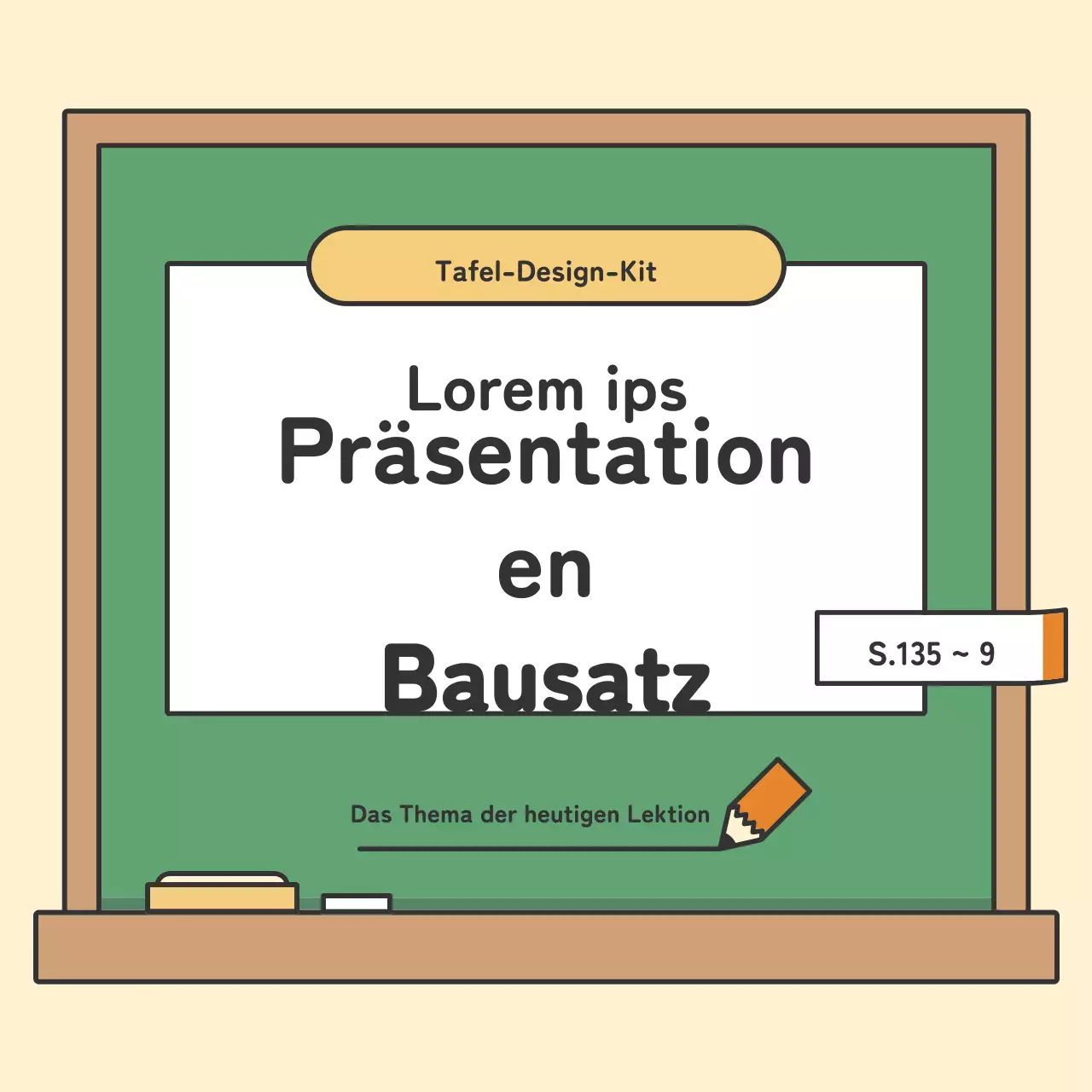 Bunte und niedliche pädagogische KreidetafelkartenNews