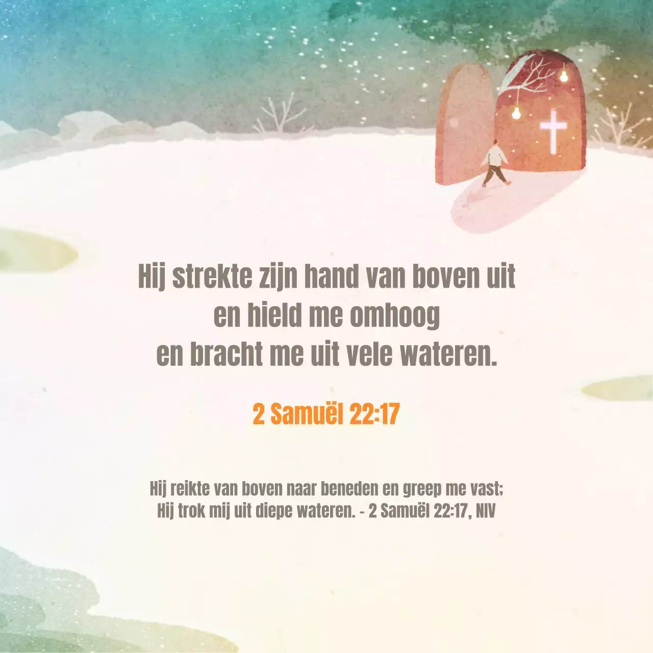 Aquarel concept kerk wenskaarten